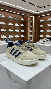 Vintage Court Low-Top - Desert Khaki Suede with Navy Stripes Sneakers